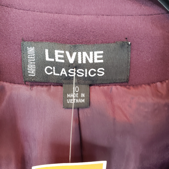 Levine Classics 10 Maroon Fitted Career Blazer - Picture 3 of 7